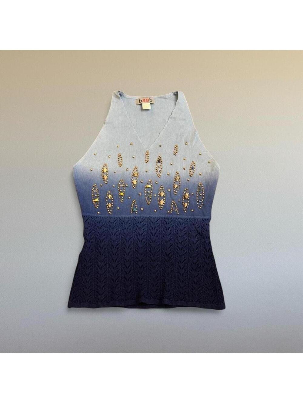 Y2K crochet beaded top Sz. XS/S